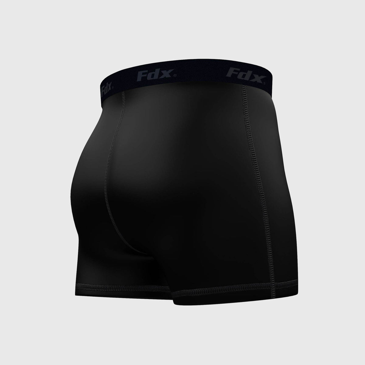 Fdx Black Compression Men's Boxer Shorts Gym Workout Running Athletic Yoga Elastic Waistband Stretchable Breathable AU