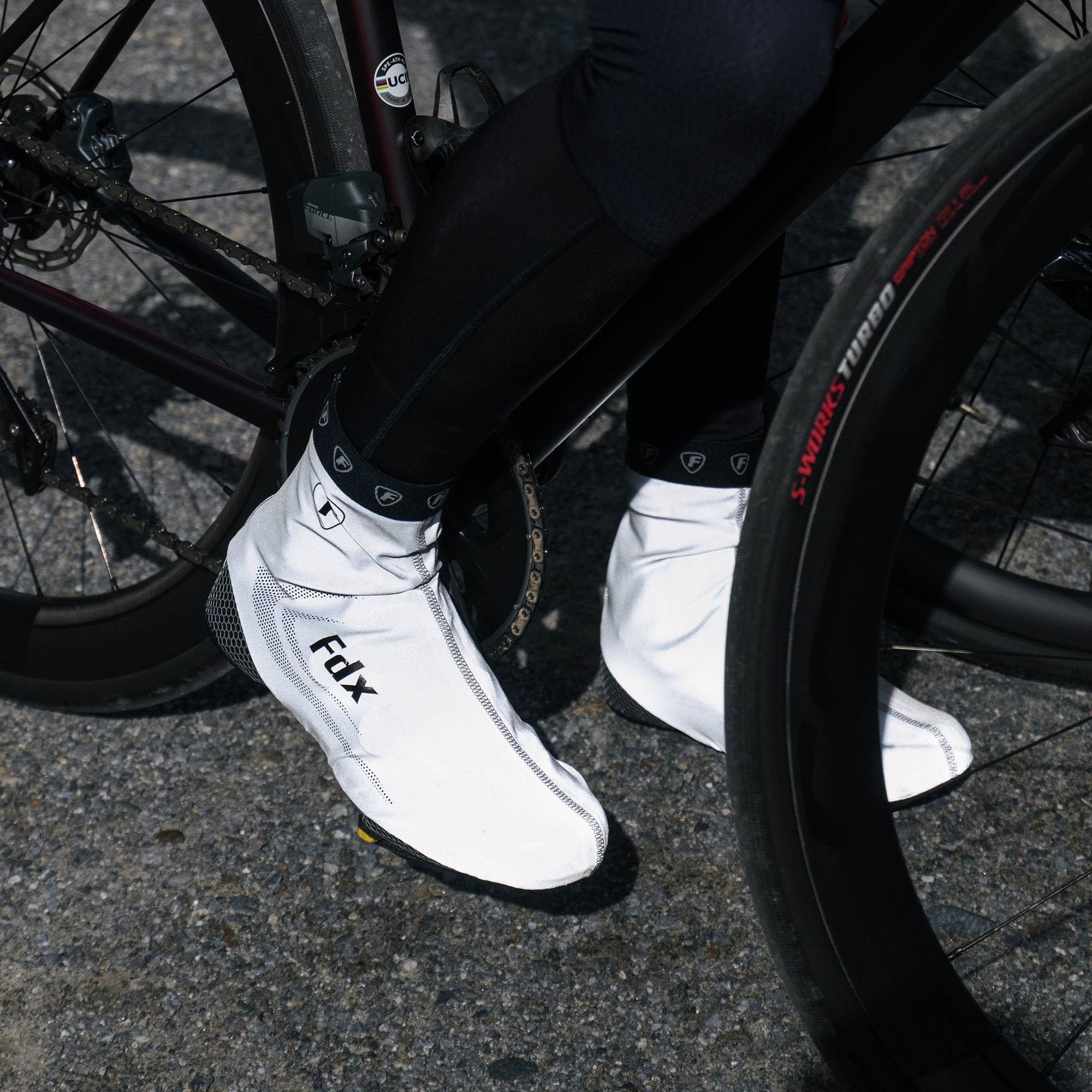 Fdx SC1 360 Reflective Grey Cycling Shoe Covers FDX Sports