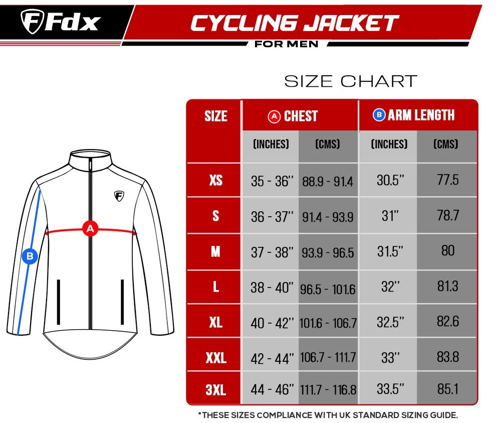 Fdx Evex Men s Windproof Waterproof Thermal Cycling Jacket Black FDX Sports FDX Sports AU