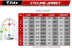 Fdx Transition Blue Men's Long Sleeve All Season Cycling Jersey