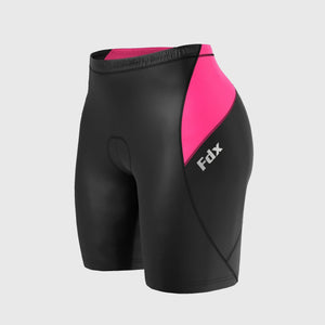 FDX Black & Pink Best Women Summer Cycling Short Anti Bac Cushion Padding Lightweight Elastic Waist band Reflective Details Anti odor - Pro