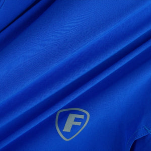 FDX Blue Men's Breathable Running Shorts Waist Belt Anti Odor Moisture Wicking & Perfect for Trekking, Tennis, squash & Gym Sports & Reflective Logo AU