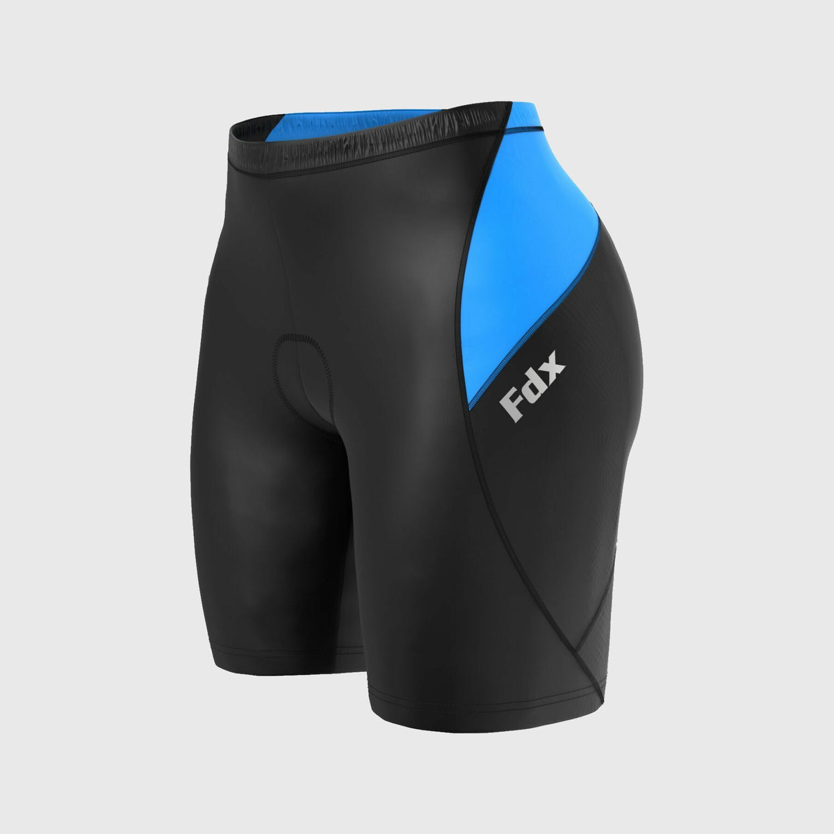 FDX Black & Blue Best Women Summer Cycling Short Anti Bac Cushion Padding Lightweight Elastic Waist band Reflective Details Anti odor - Pro