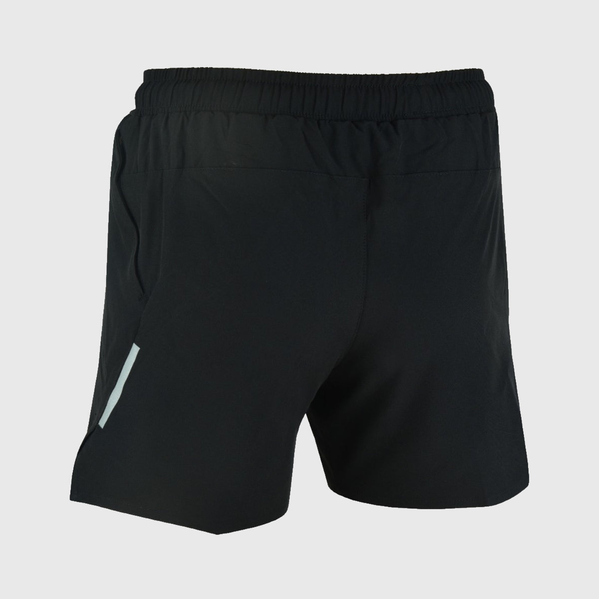 FDX Black Best Men's Breathable Running Shorts Hi Vis Reflectors Waist Belt Anti Odor Moisture Wicking & Perfect for Trekking, Tennis, squash & Gym Sports & Outdoor