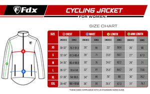 Fdx J20 Red Women's Windproof & Waterproof Cycling Jacket