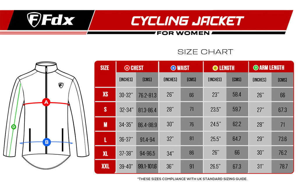 Fdx J20 Blue Women's Windproof & Waterproof Cycling Jacket