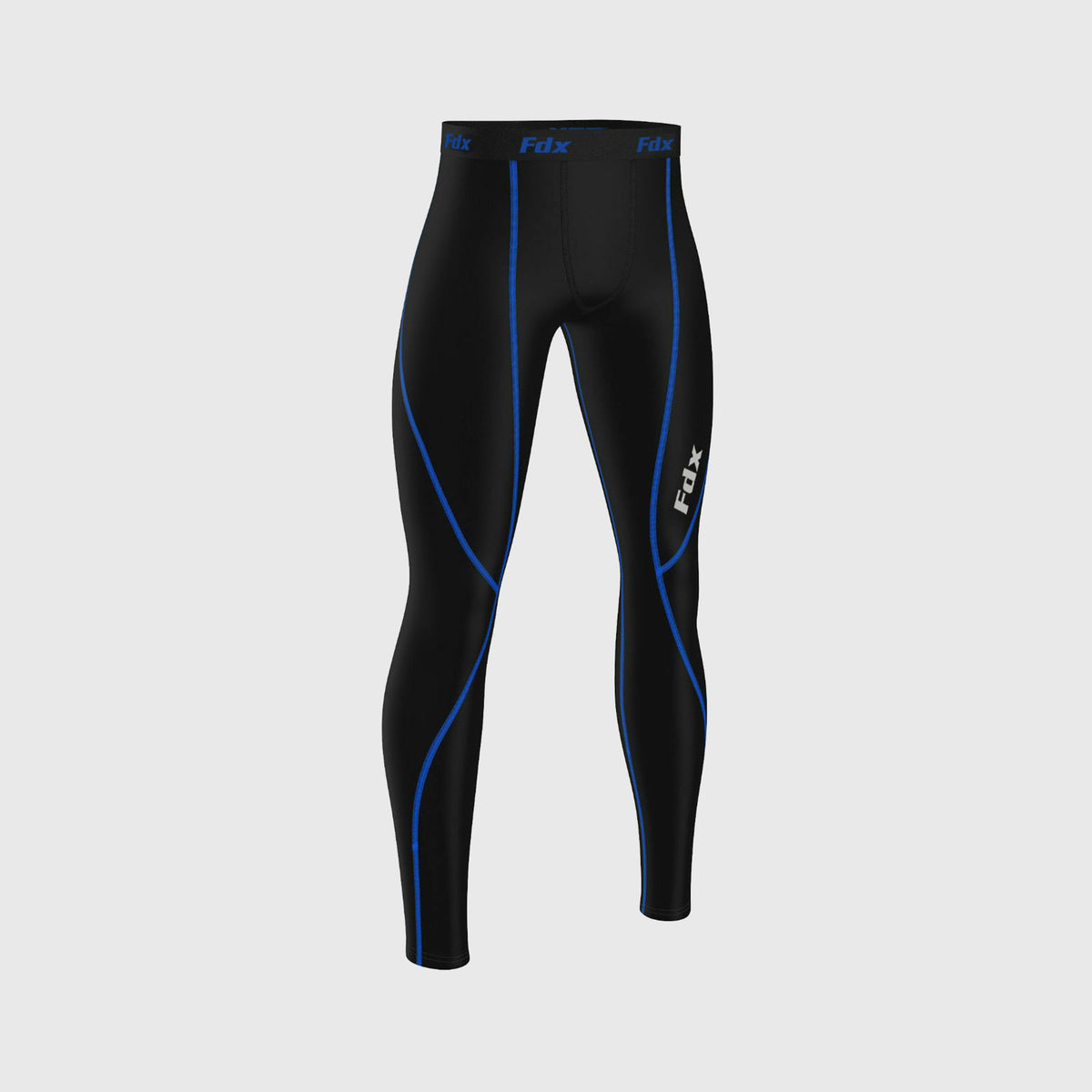 Fdx Men's Black & Blue Compression Base layer Tights Lightweight Breathable Mesh Fabric Skin Layer Tights Cycling Gear AU