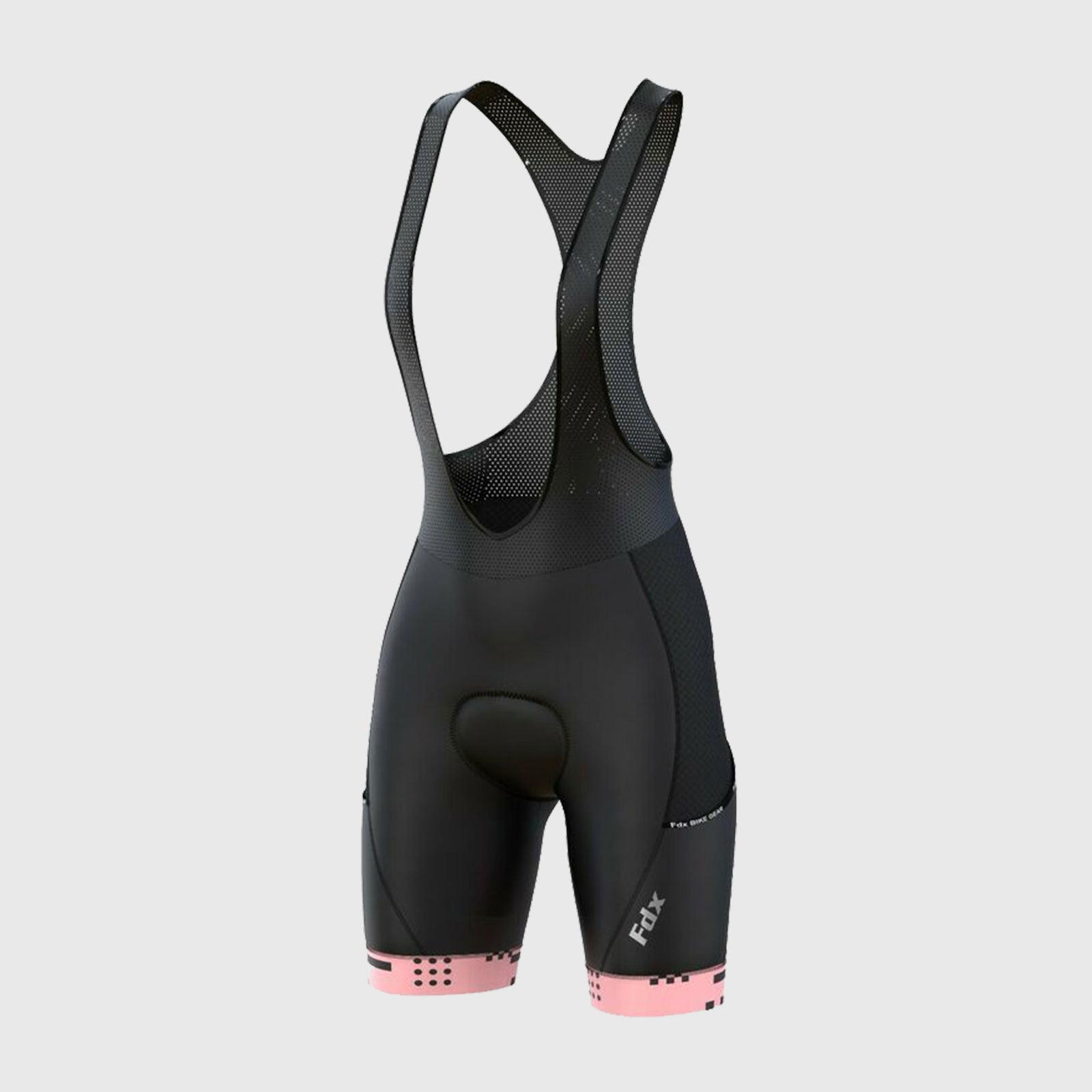 Fdx Women's Tea Pink Gel Padded Cycling Bib Shorts For Summer Best Breathable Outdoor Road Bike Short Length Bib - All Day