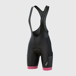 Fdx Women's Pink Gel Padded Cycling Bib Shorts For Summer Best Breathable Outdoor Road Bike Short Length Bib - All Day