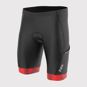 FDX Men’s Red & Black Cycling Shorts 3D Gel Padded comfortable road bike shorts - Breathable Quick Dry biking shorts, ultra-lightweight shorts with pockets 