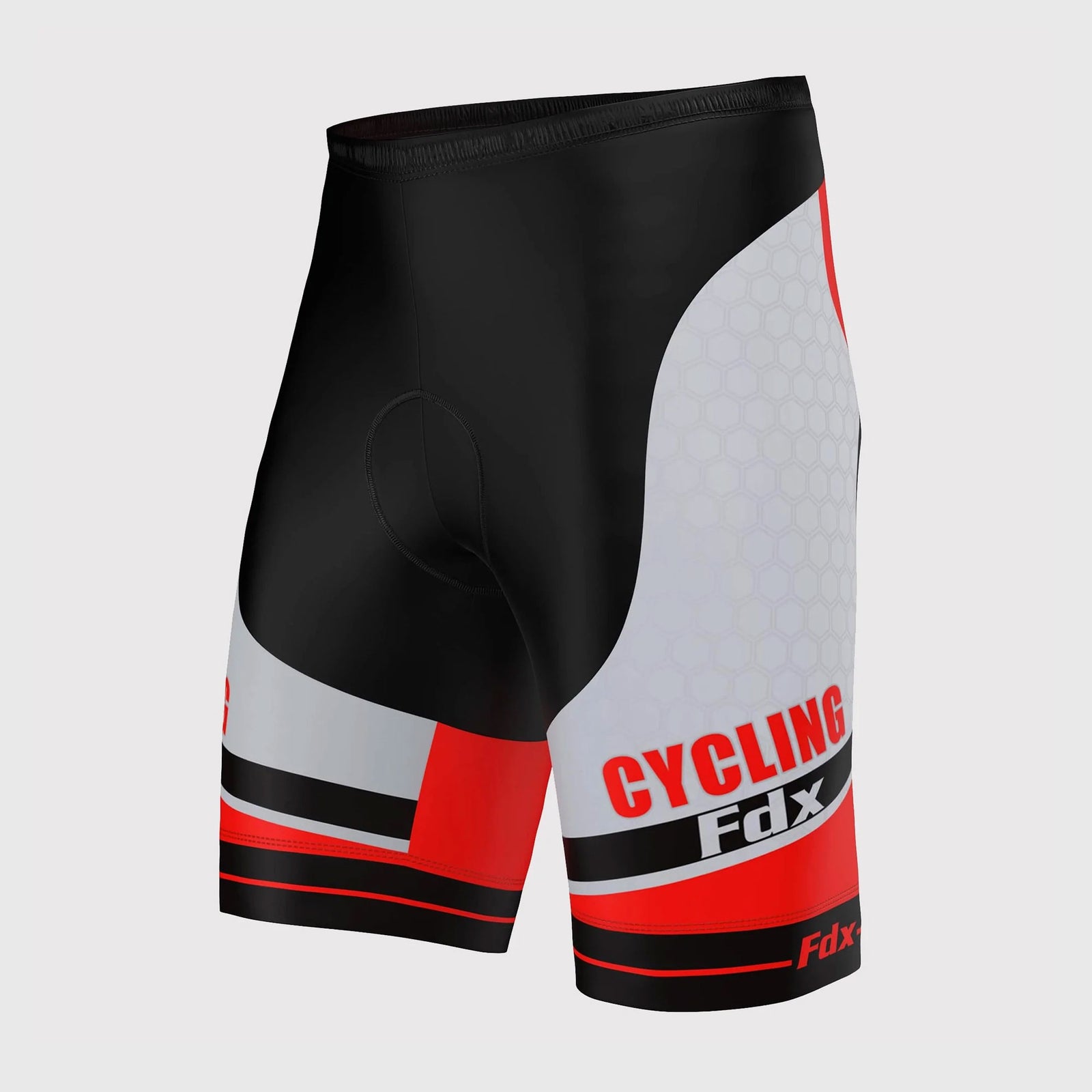 Fdx Best Men's Black & Red Gel Padded Cycling Shorts for Summer Best Outdoor Knickers Road Bike Short Length Pants - Apex