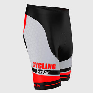 Fdx Men's Black & Red Gel Padded Cycling Shorts for Summer Best Outdoor Knickers Road Bike Short Length Pants - Apex