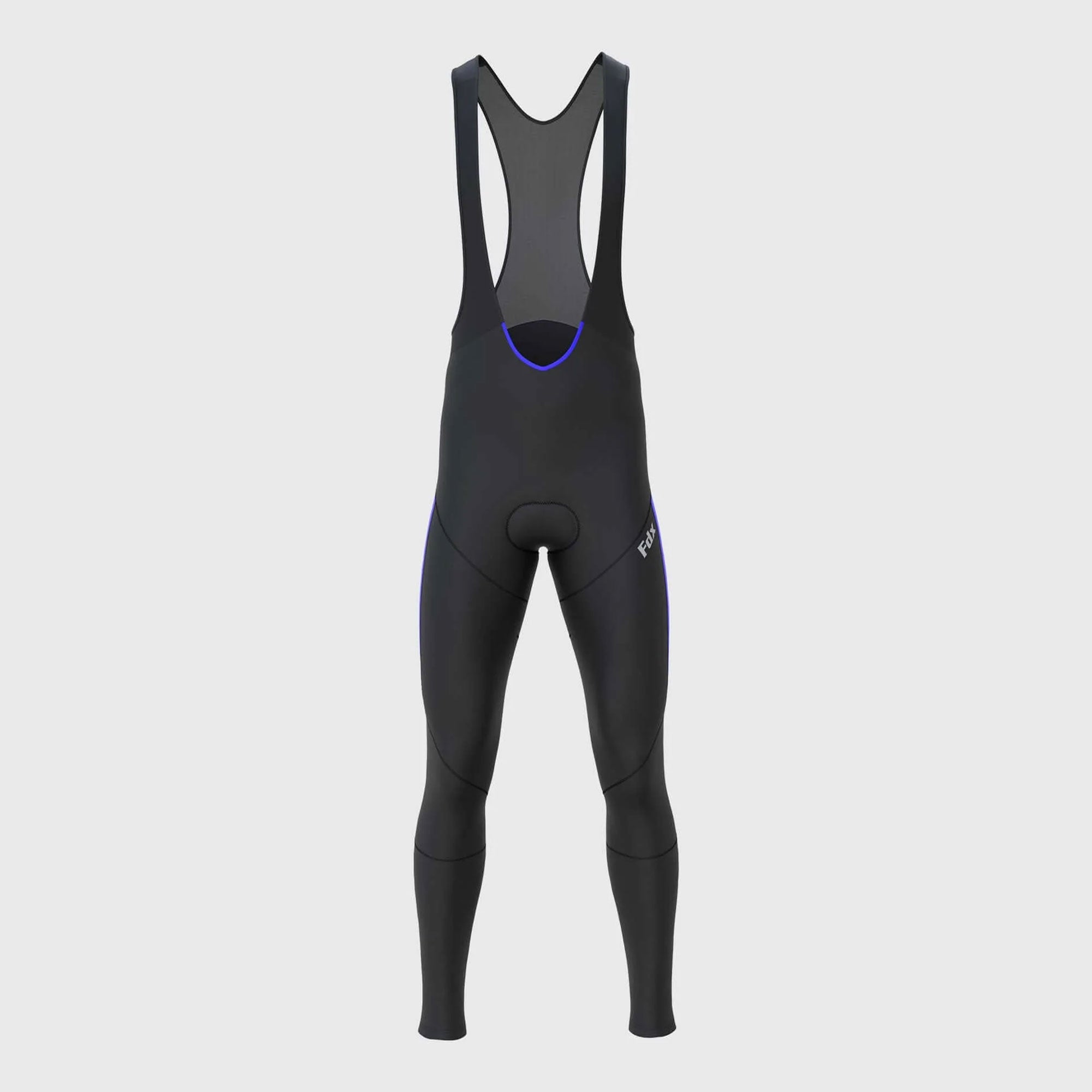 Fdx Arch Men's Blue Thermal Padded Cycling Cargo Bib Tights