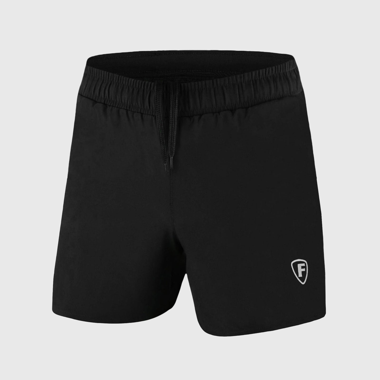 FDX Men's Black Breathable Running Shorts Waist Belt Anti Odor Moisture Wicking & Perfect for Trekking, Tennis, squash & Gym Sports & Outdoor