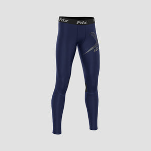 Fdx Men's Navy Blue Compression Base layer Tights Lightweight Breathable Mesh Fabric Skin Layer Tights Cycling Gear AU