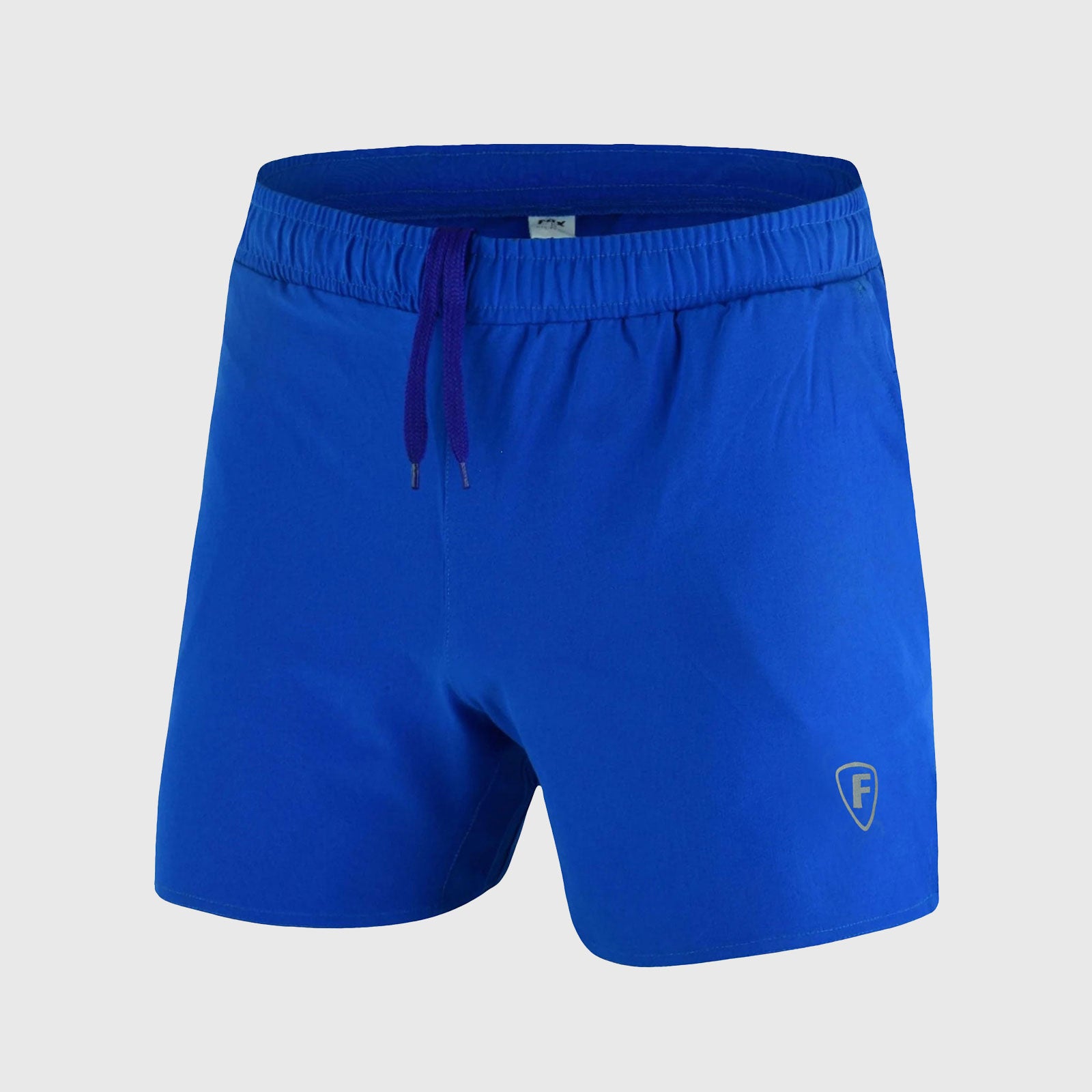 FDX Men's Blue Breathable Running Shorts Waist Belt Anti Odor Moisture Wicking & Perfect for Trekking, Tennis, squash & Gym Sports & Outdoor