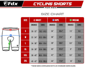 Fdx All Day Red Men's Gel Padded Summer Cycling Shorts