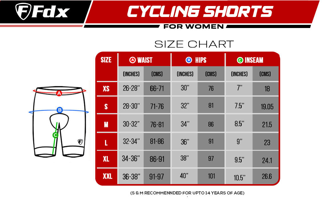 Fdx Pro Women's Blue Padded Summer Cycling Shorts