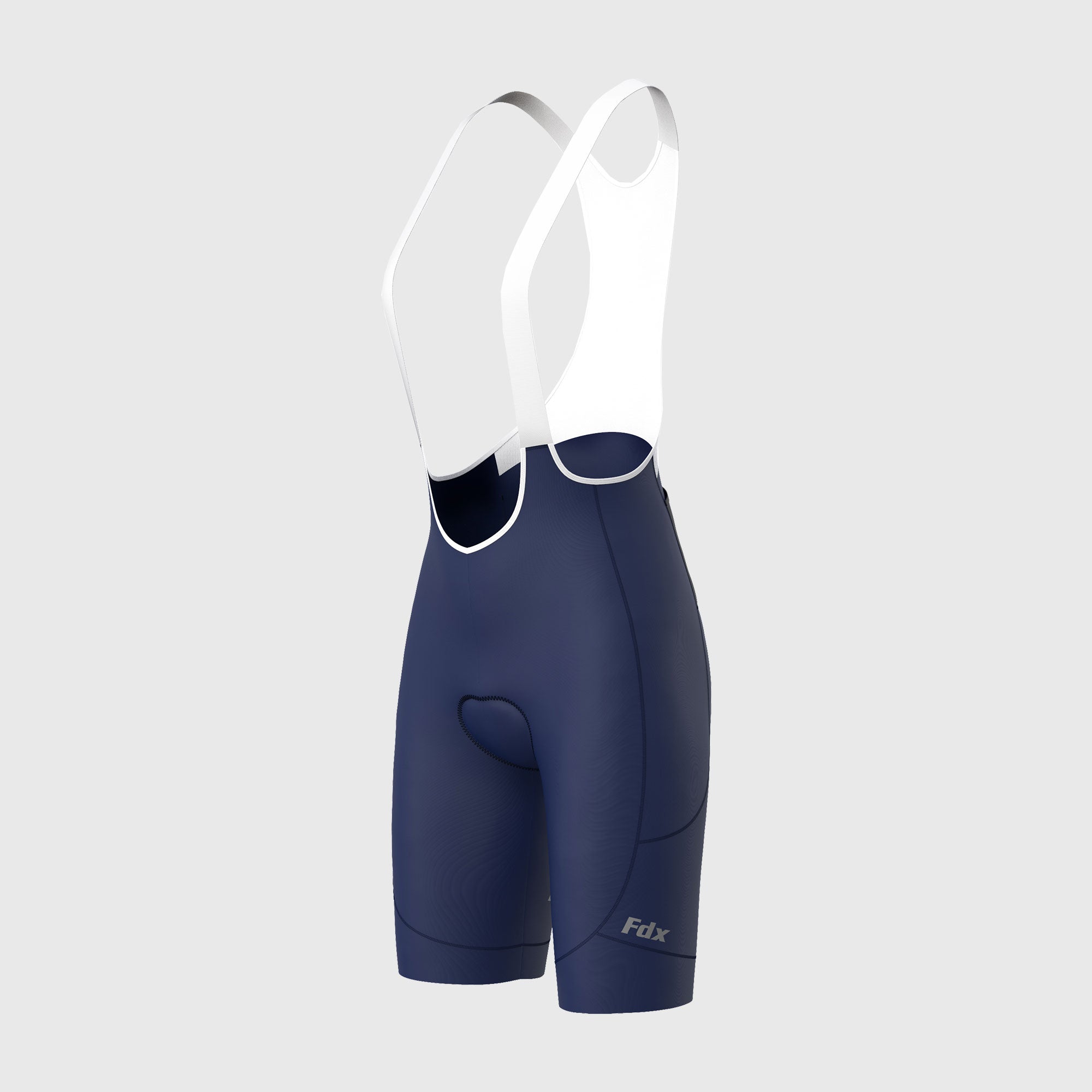 Fdx Women's Blue Gel Padded Cycling Bib Shorts For Summer Best Breathable Outdoor Road Bike Short Length Bib - Duo