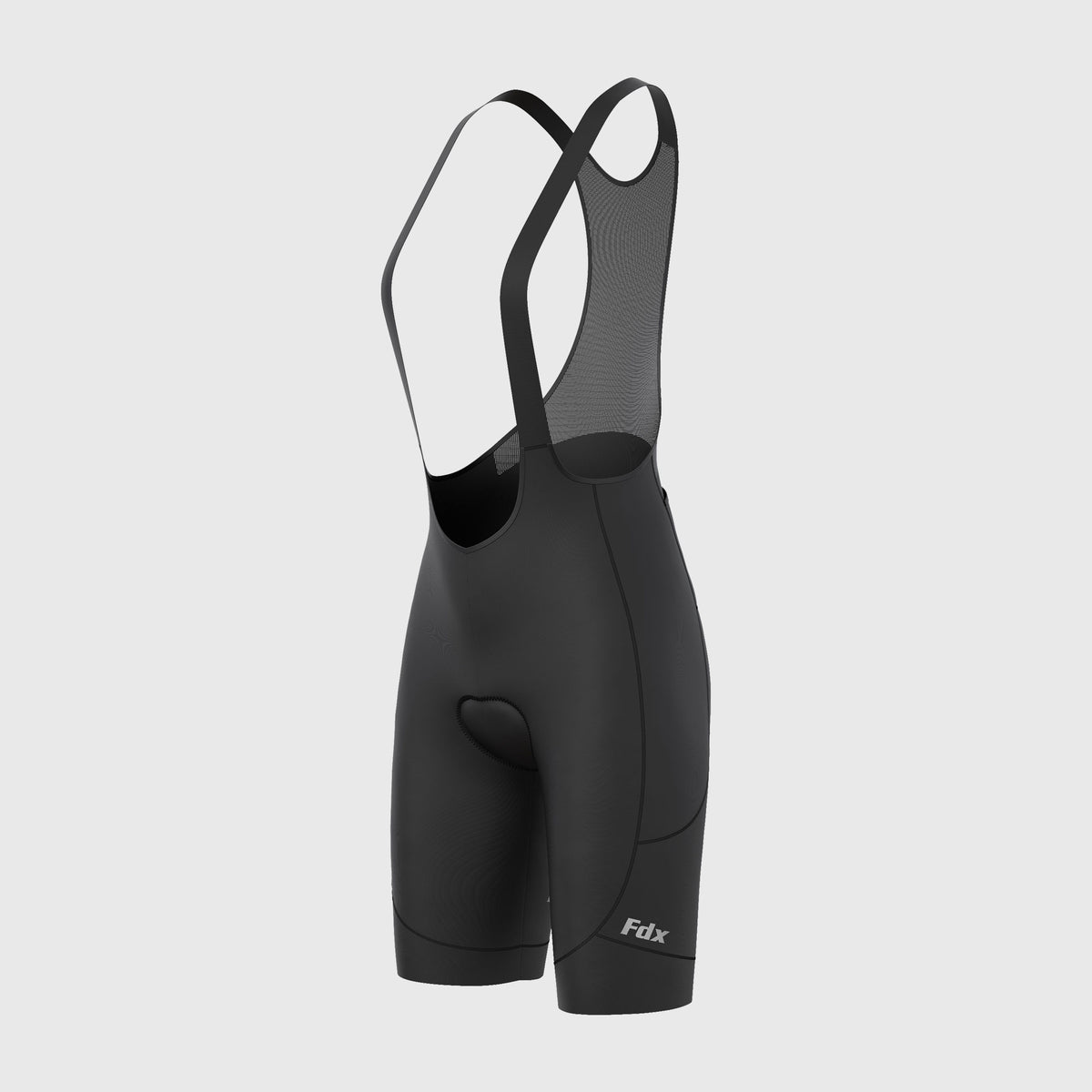 Fdx Women's Black Gel Padded Cycling Bib Shorts For Summer Best Breathable Outdoor Road Bike Short Length Bib - Duo