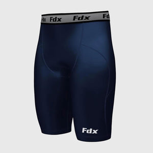 Fdx Men's Navy Blue Compression Shorts Gym Workout Running Athletic Yoga Elastic Waistband Stretchable Breathable