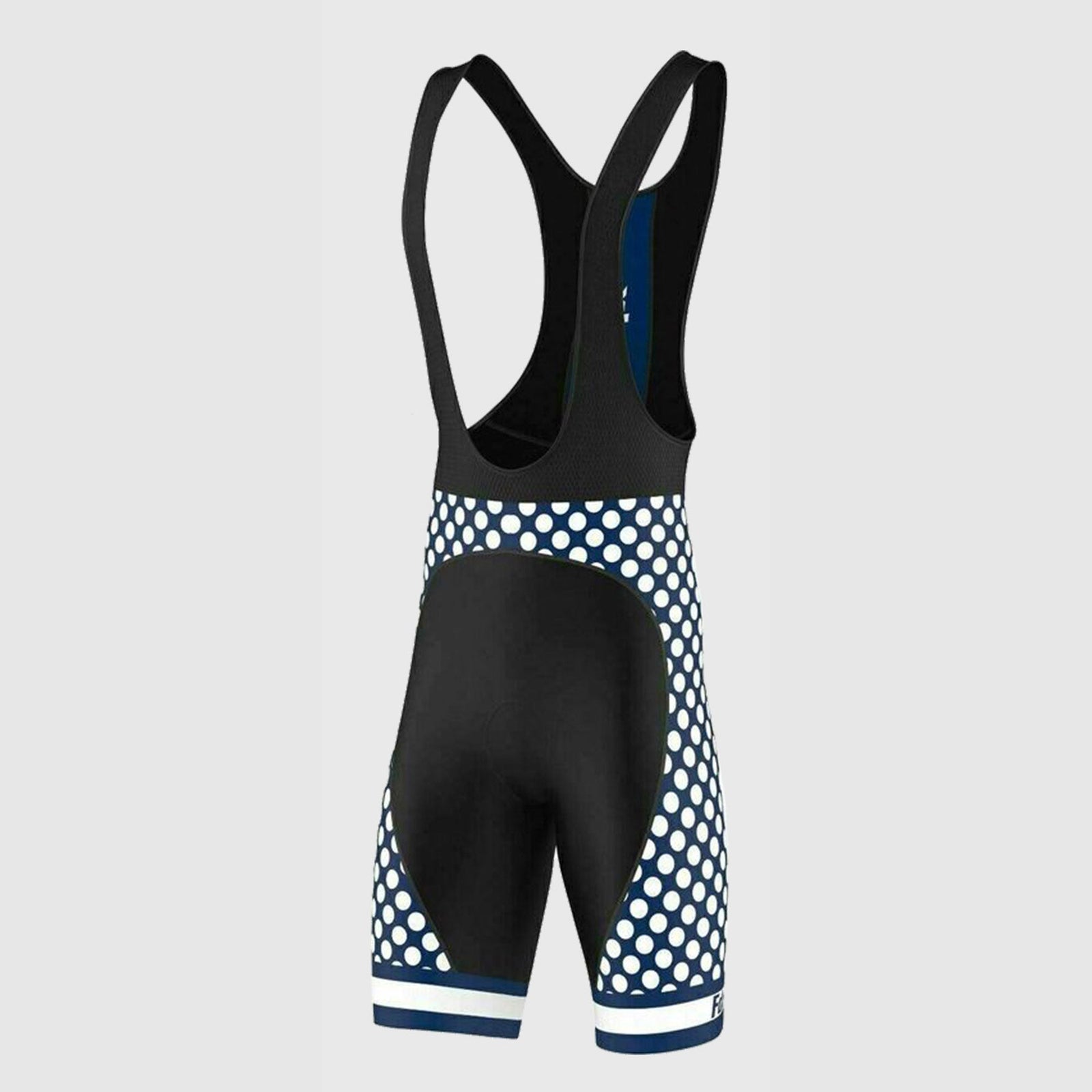 Fdx Men's Black & White Gel Padded Cycling Bib Shorts For Summer Best Outdoor Road Bike Short Length Bib - Equin