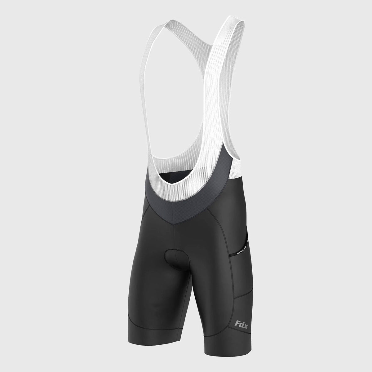 Fdx Men's Black Gel Padded Cycling Bib Shorts For Summer Best Outdoor Road Bike Short Length Bib - Essential
