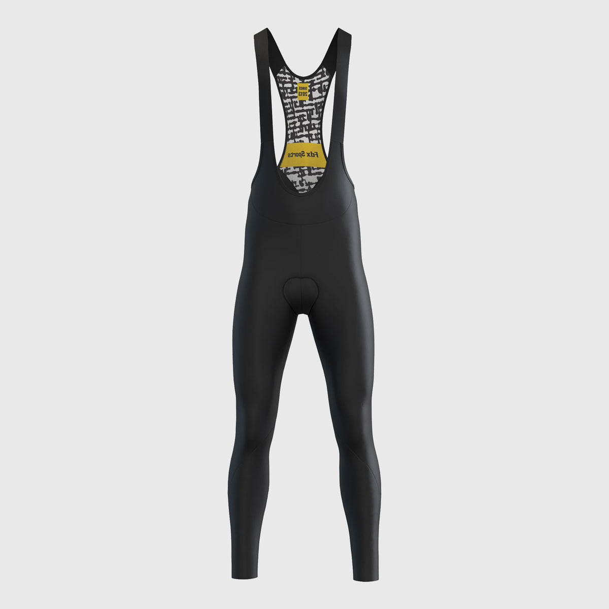 Fdx Limited Edition Men's Black Thermal Roubaix Padded Cycling Bib Tights – insulated, stretchy bib tights with padding for warmth and comfort during cold-weather rides.