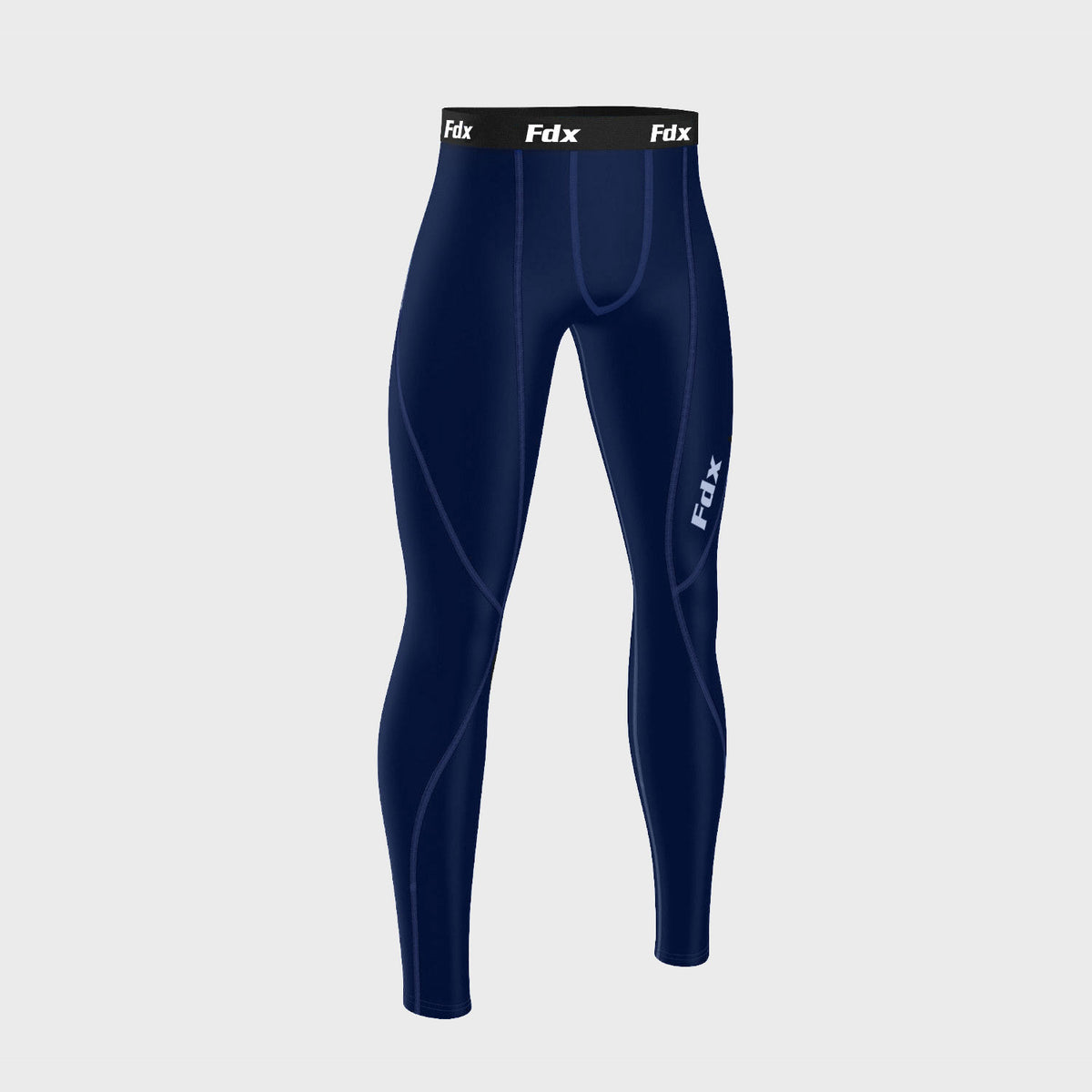 Fdx Men's Navy Blue Compression Base layer Tights Lightweight Breathable Mesh Fabric Skin Layer Tights Cycling Gear AU