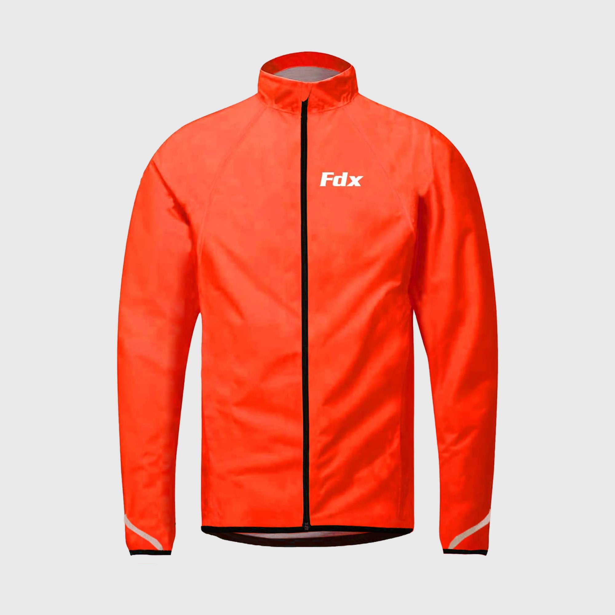 Fdx Men's Orange Best Cycling Jacket for Winter Thermal Casual Softshell Clothing Lightweight, Shaver proof, Packable ,Windproof, Waterproof & Pockets