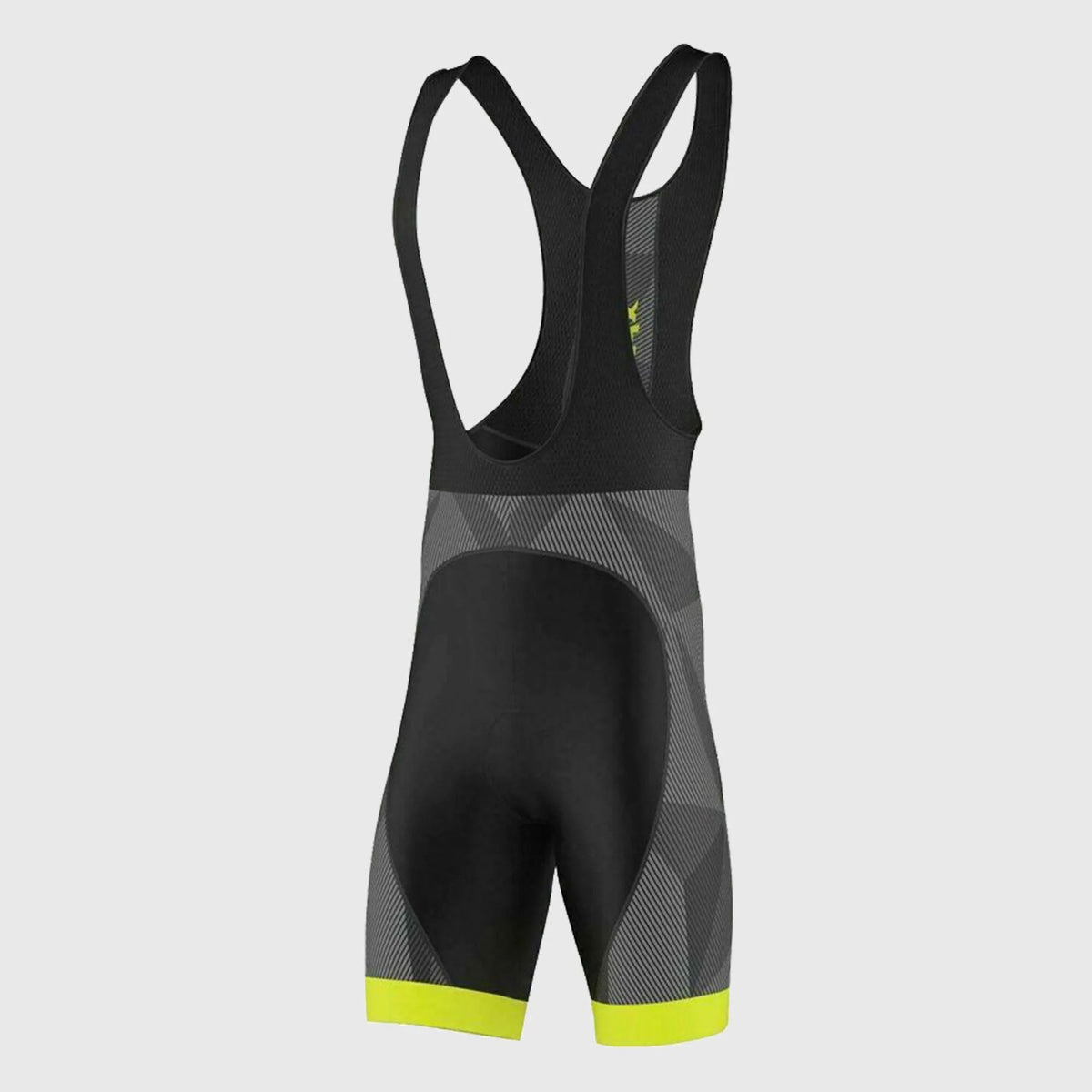 Fdx Men's Black & Yellow Gel Padded Cycling Bib Shorts For Summer Best Outdoor Road Bike Short Length Bib - Splinter