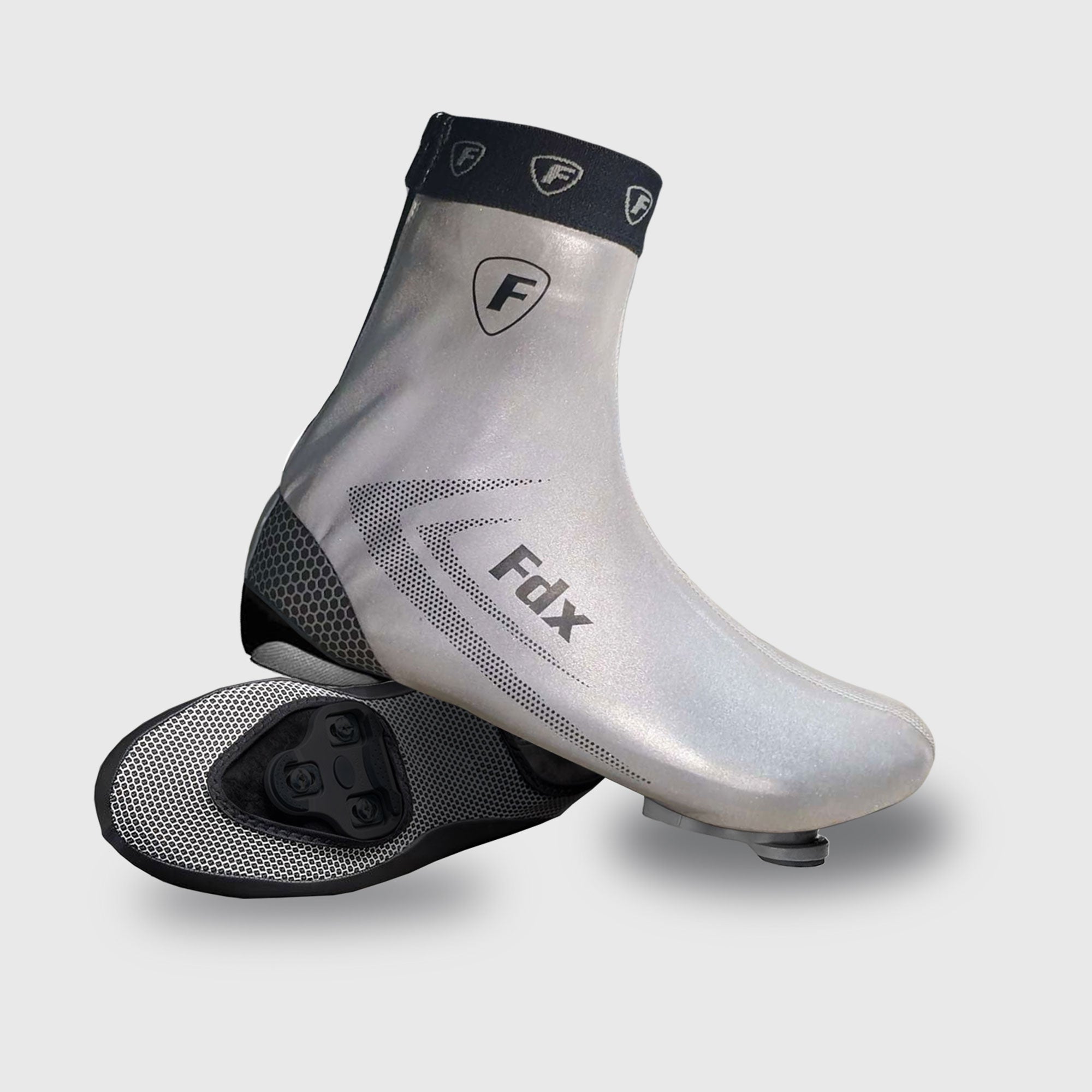 Fdx Unisex Grey Cycling Over Shoe Breathable Lightweight Rainproof Hi Viz Reflective Details Men Women Cycling Gear AU