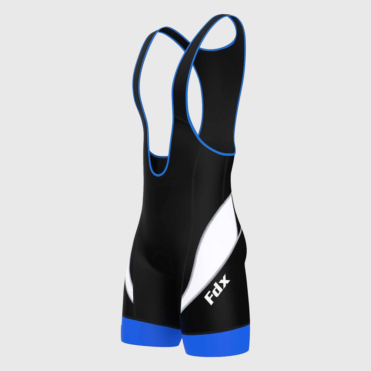 Fdx Men's Best Black & Blue Gel Padded Cycling Bib Shorts For Summer Best Outdoor Road Bike Short Length Bib - Windsor